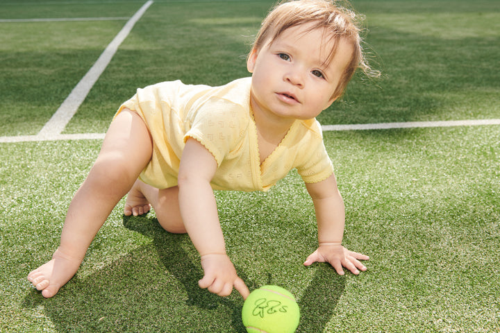 BODYSTOCKING M. HJERTE MØNSTER - PALE YELLOW