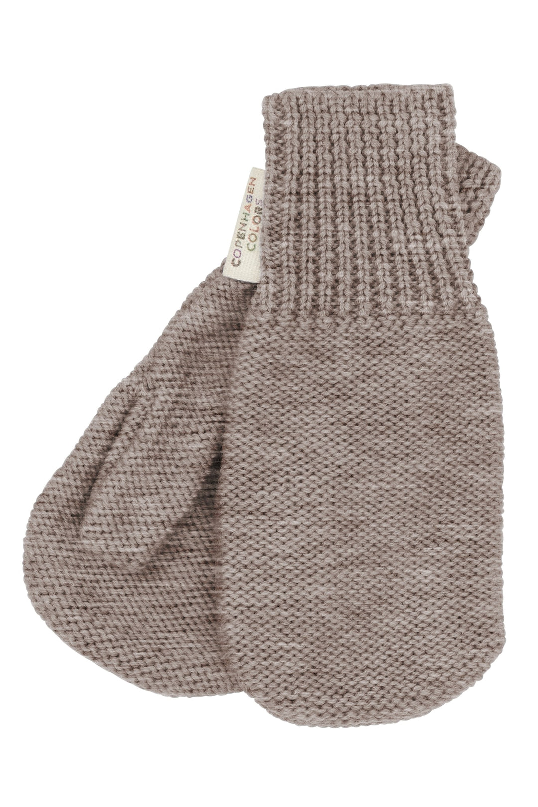STRIKKET UNISEX VANTER I MERINOULD - NATURAL MELANGE