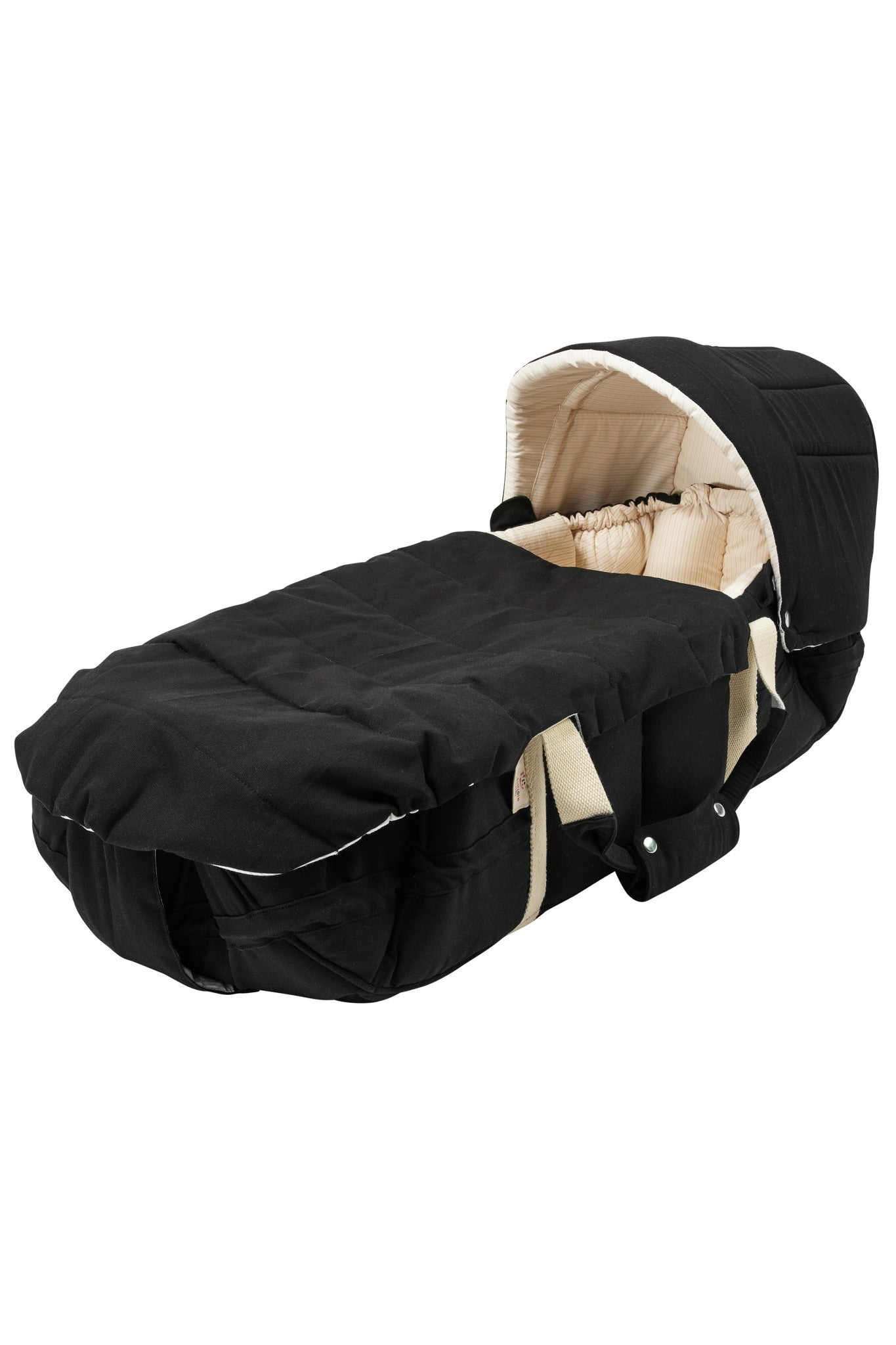 MULTIFUNKTIONEL KALECHE TIL BABY LIFT - BLACK SOLID W. CREAM STRIPE