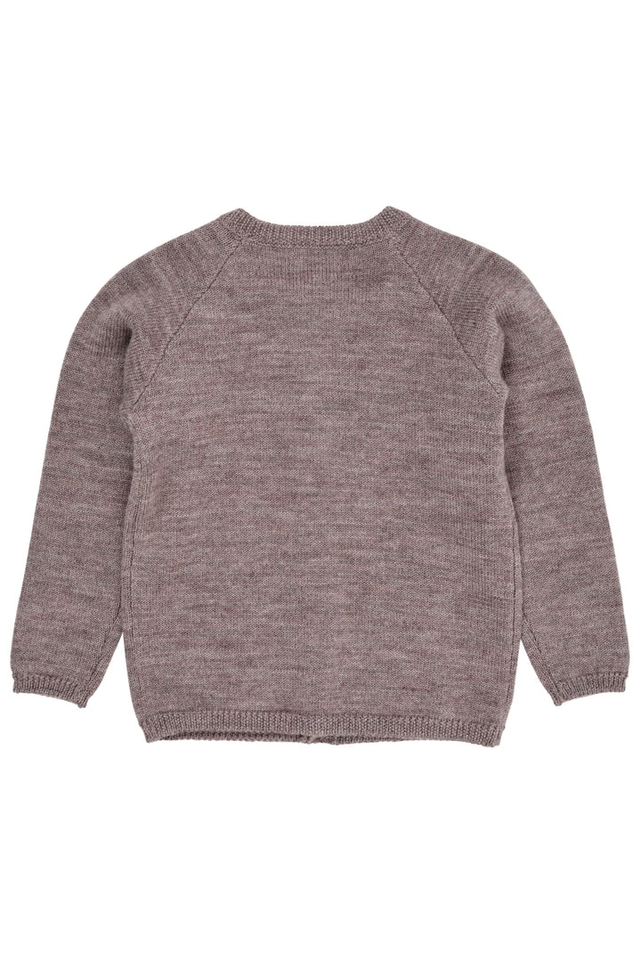 STRIKKET CARDIGAN I MERINOULD - NATURAL MELANGE