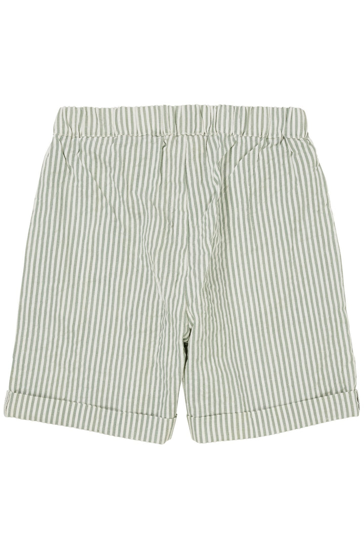 BÆK OG BØLGE SHORTS - GREEN W CREAM STRIPE