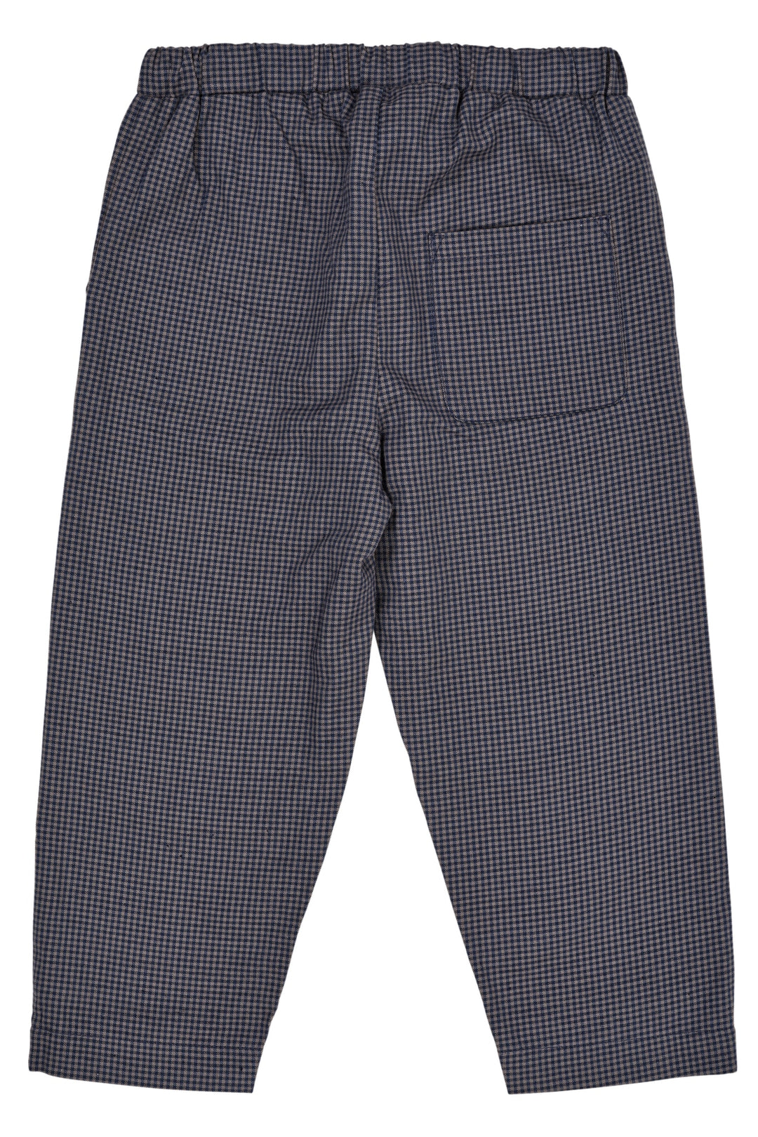 TERNET BUKSER M. ELASTIK I TALJE - NAVY CHECK COMBI