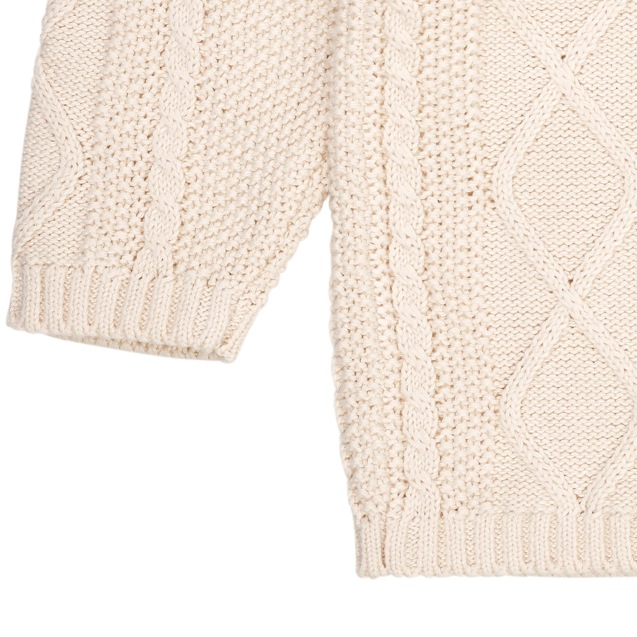 KABELSTRIKKET CARDIGAN - CREAM