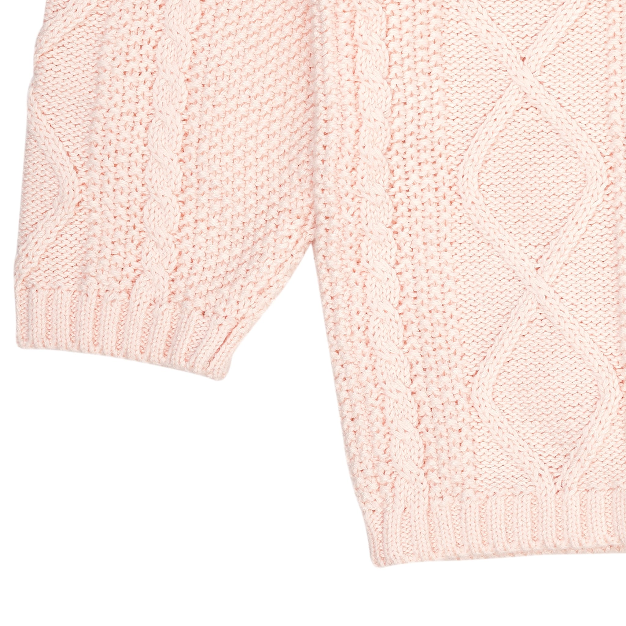 KABELSTRIKKET CARDIGAN - SOFT PINK