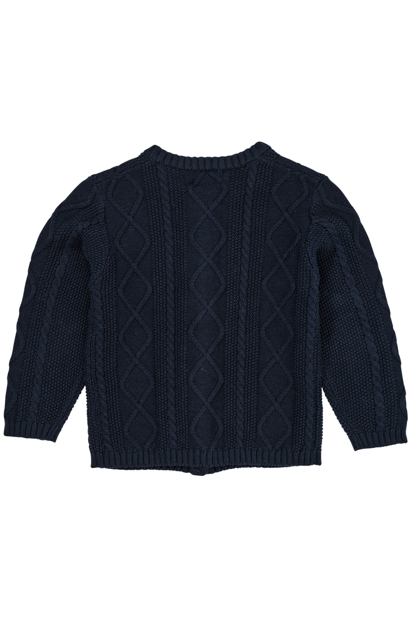 KABELSTRIKKET CARDIGAN - NAVY