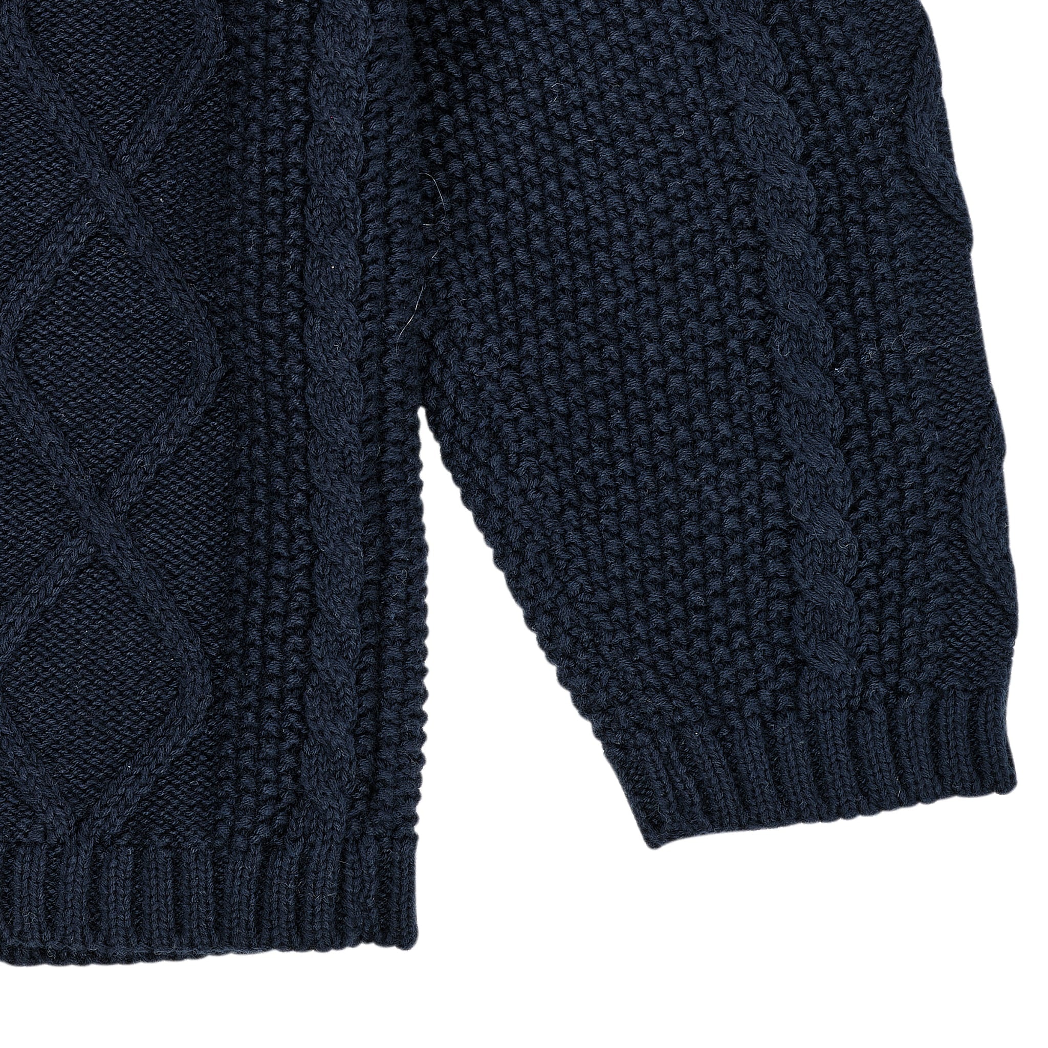 KABELSTRIKKET CARDIGAN - NAVY